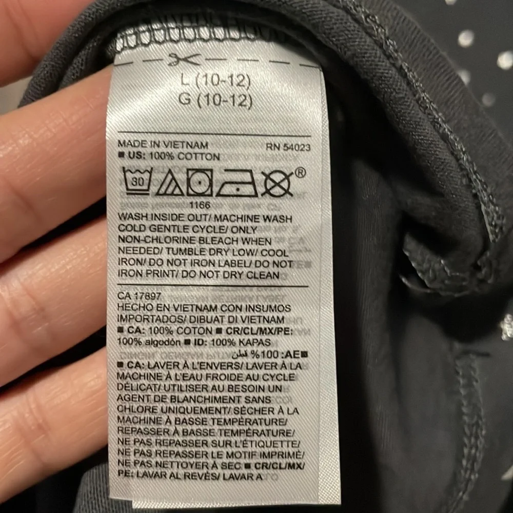 Old Navy charcoal gray silver metallic skater dress girls size large 10/12 NEW